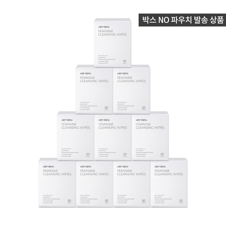 청담소녀 소중한 Y 비데 청결티슈 20P 10팩