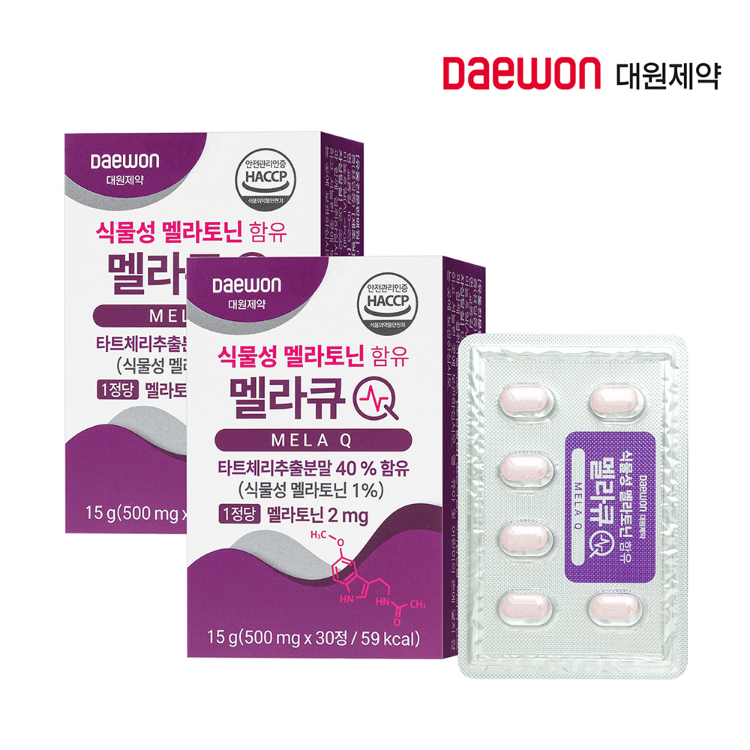 [대원제약] 식물성 멜라토닌 2mg 함유 멜라큐 2박스(2개월분) 외 4종