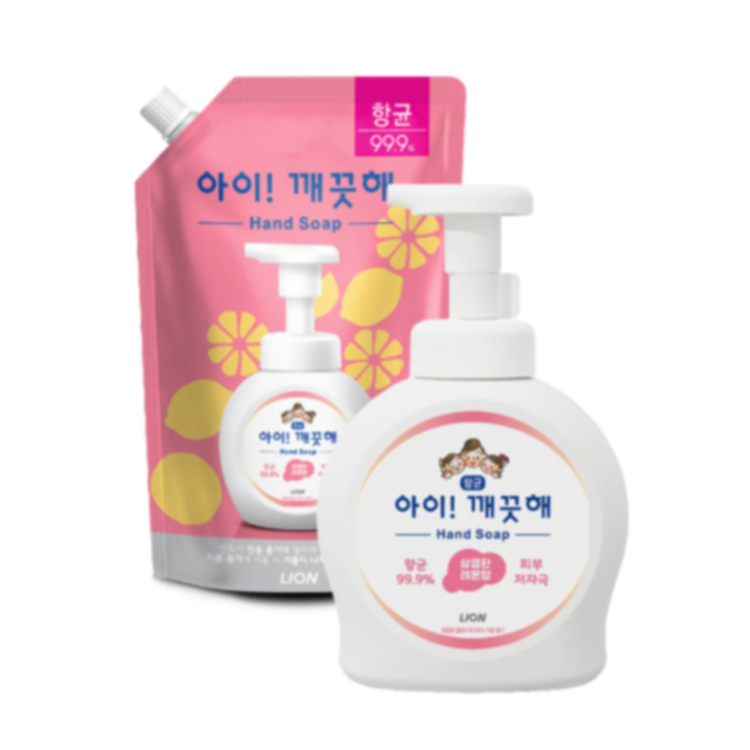 [아이깨끗해] 거품형 용기 500ml ＋ 리필 600ml 구성 모음전