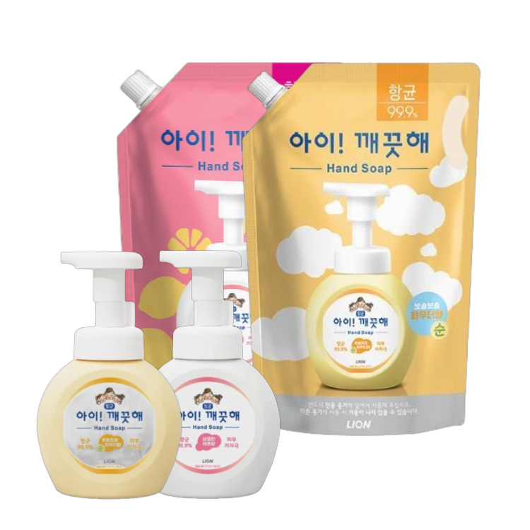 [아이깨끗해] 거품형 용기 250ml ＋ 리필 600ml 구성 모음전