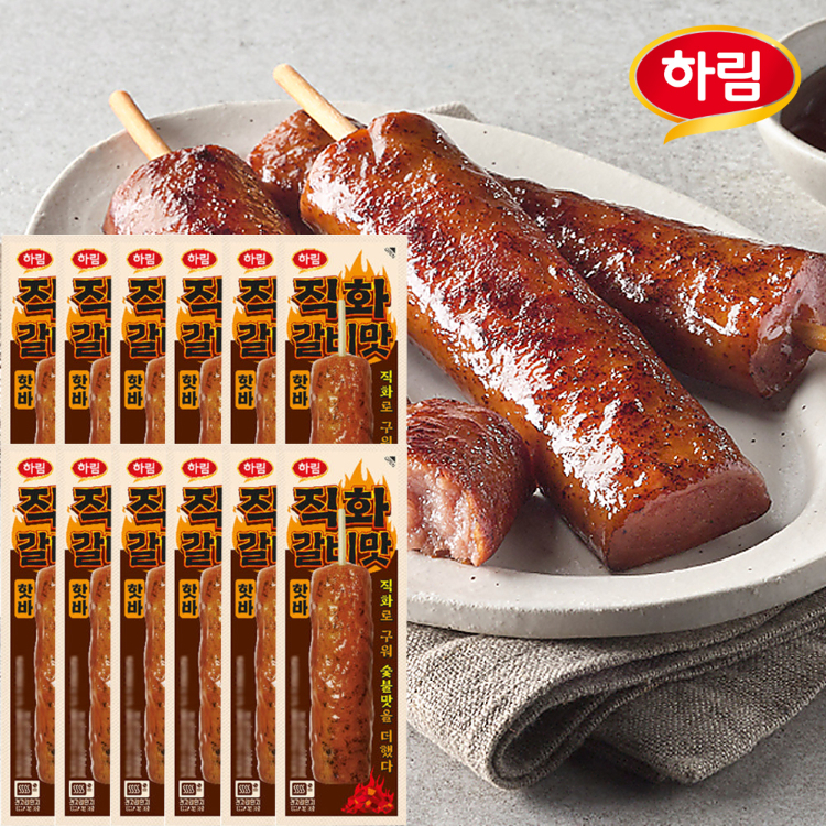 [하림] 직화 갈비맛 핫바 65g 12개