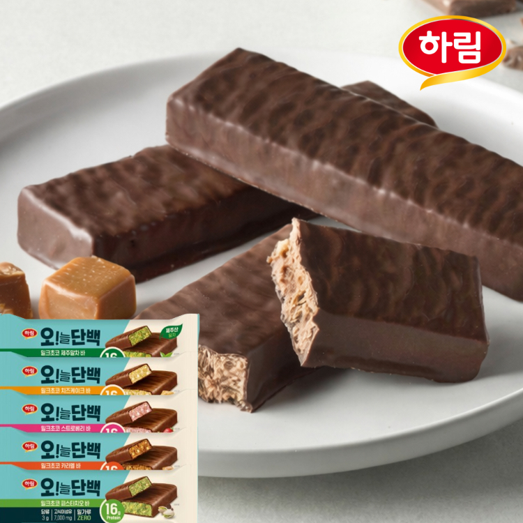 오늘단백 밀크초코 프로틴바 5종 각1팩